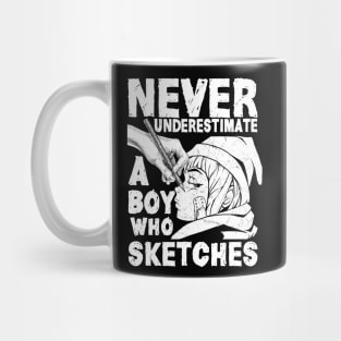 Boy Who Sketches Anime Otaku Sketching Mug